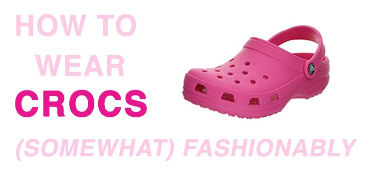 pink crocs outfit