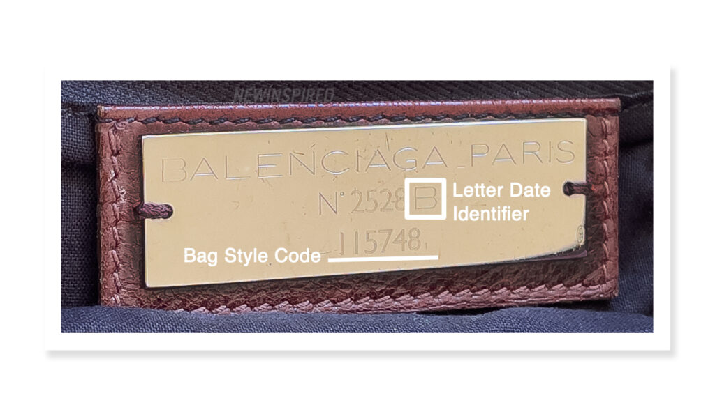 Highlighting the Letter and Serial Number on a Balenciaga tag